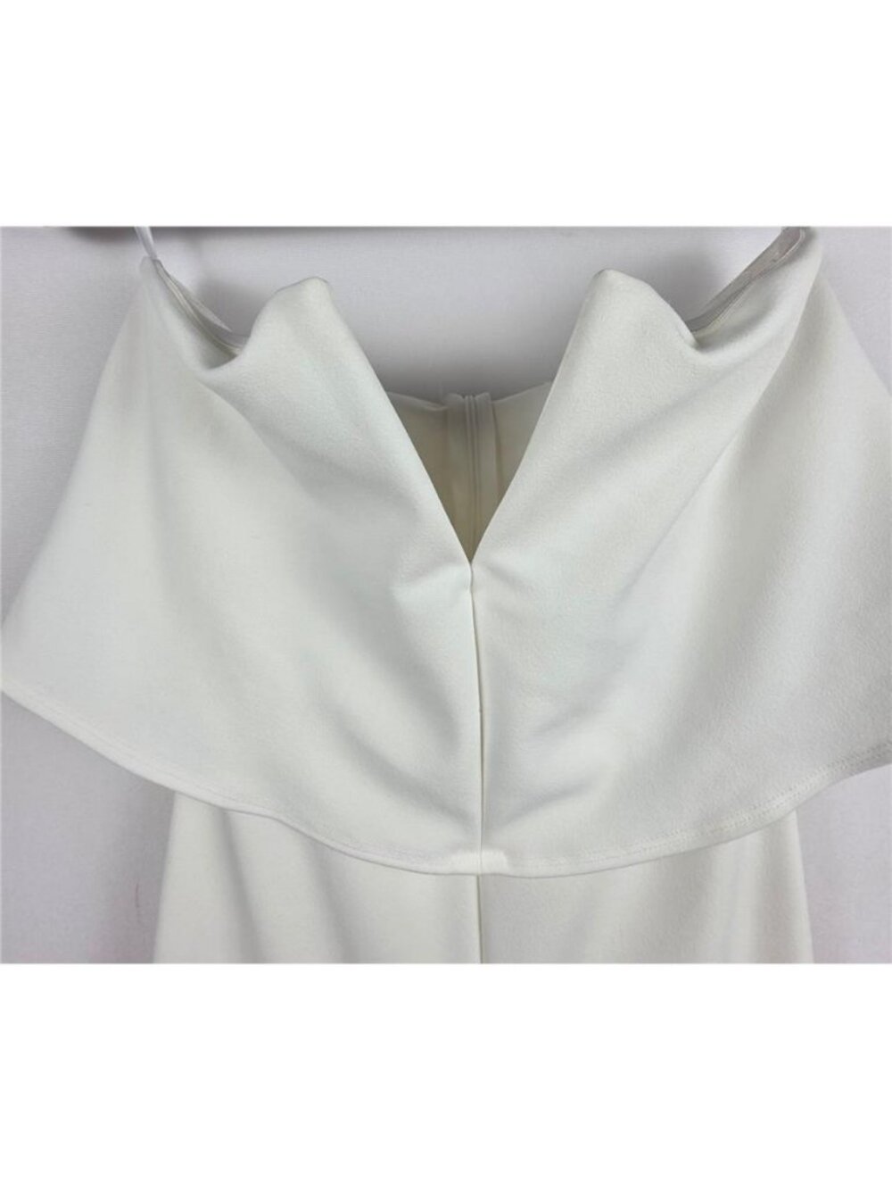 Lulus White Off Shoulder Cape Jumpsuit Wide Leg Bridal Formal Size S NWT - Picture 3 of 10